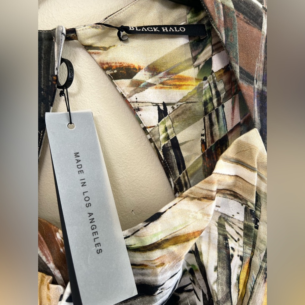 Black Halo Multicolor Abstract Print Dress - Picture 4 of 9